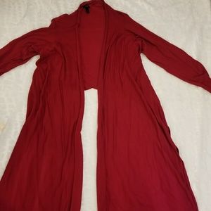 Red Long/Short Cardigan